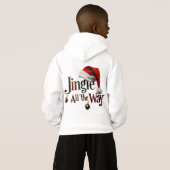 Cute “Jingle All The Way” Kids Pullover Hoodie (Achterkant volledig)