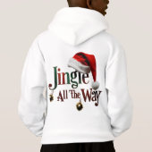 Cute “Jingle All The Way” Kids Pullover Hoodie (Achterkant)