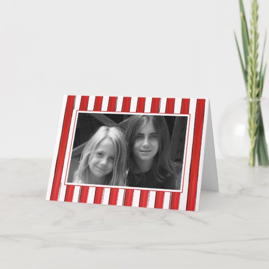 Cute Jingle Bells Fun Simple 1 Photo Family Feestdagen Kaart (Voorkant)