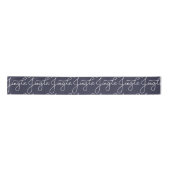 Cute Jingle Calligraphy Script Blue Satijnen Lint (Voorkant)