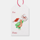 Cute Jingle helemaal tot aan kerstfeestdag Cadeaulabel (Achterkant)