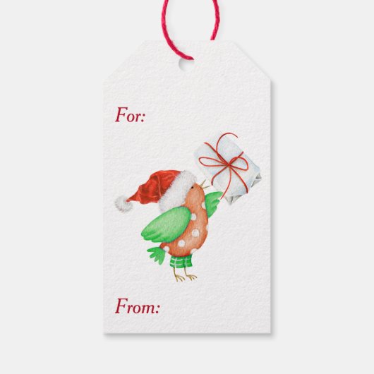 Cute Jingle helemaal tot aan kerstfeestdag Cadeaulabel (Achterkant)