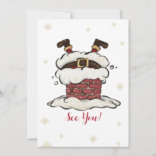 Cute Jingle & Mingle Kerstparty Uitnodiging (Achterkant)