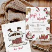 Cute Jingle & Mingle Kerstparty Uitnodiging