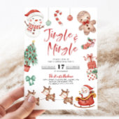 Cute Jingle & Mingle Kerstparty Uitnodiging