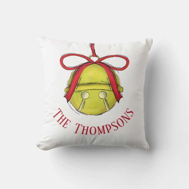 Cute Jingle Xmas Ornament kerstfamilie Kussen (Voorkant)