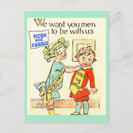 Cute Joe Biden & Kamala Harris  Suffragette Briefkaart