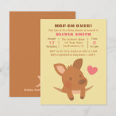 Cute Joey Kangaroo Baby shower Party Invitations Kaart (Voorkant / Achterkant)