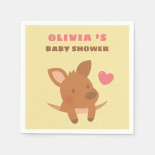 Cute Joey Kangoeroe Baby Shower Feest Papieren Ser Servetten