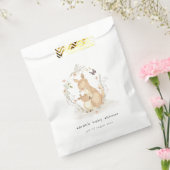 Cute Joey Mama Kangaroo Floral Wreath Baby shower Bedankzakje (Gezegeld)
