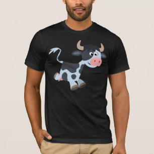 Cute Jogging Cartoon Koe T-Shirt