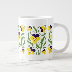 Cute Johnny Jump Ups Grote Koffiekop