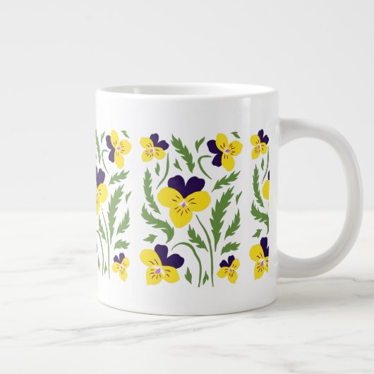 Cute Johnny Jump Ups Grote Koffiekop (Rechts)