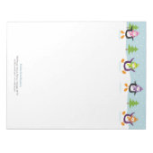Cute Jolly Jumping Penguins Novelty Personalized Notitieblok (Voorkant)