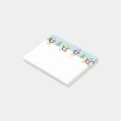 Cute Jolly Jumping Penguins Novelty Sticky Notes (Schuin)