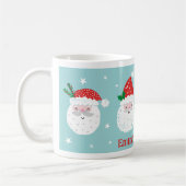 Cute Jolly Santa head on Munt Koffiemok (Links)