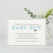 Cute  | Jongen Baby shower Kaart (Staand voorkant)
