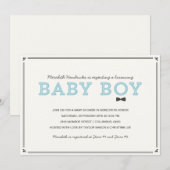 Cute  | Jongen Baby shower Kaart (Voorkant / Achterkant)