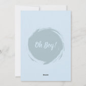 Cute jongens babyshower uitnodiging (Achterkant)