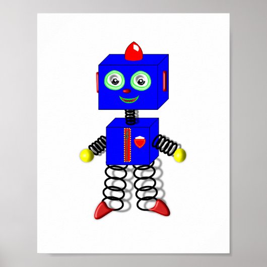 Cute Jongens Kamer Robot Foto Poster Decoratie (Voorkant)