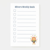 Cute Jongleer Leeuwen Jongens Weekdoelen Post-It N Post-it® Notes (Voorkant)