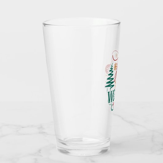 Cute 'Joy to the World' Christmas Glas (Rechts)