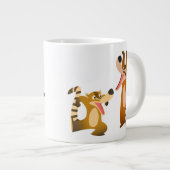 Cute Joyful Cartoon Coatimundis Grote Koffiekop (Voorkant rechts)