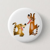 Cute Joyful Cartoon Coatimundis Ronde Button 5,7 Cm (Voorkant)