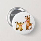 Cute Joyful Cartoon Coatimundis Ronde Button 5,7 Cm (Voorkant /achterkant)