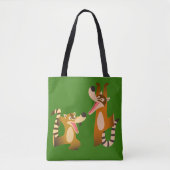 Cute Joyful Cartoon Coatimundis Tote Bag (Voorkant)