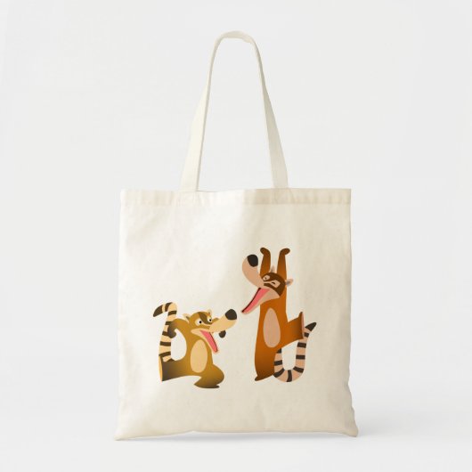 Cute Joyful Cartoon Coatimundis Tote Bag (Voorkant)