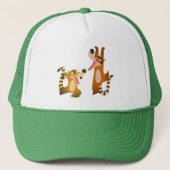 Cute Joyful Cartoon Coatimundis Trucker Pet (Voorkant)