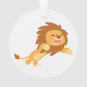Cute Joyful Cartoon Lion AcrylOrnament Ornament (achterkant)