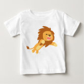 Cute Joyful Cartoon Lion Baby T-shirt (Voorkant)