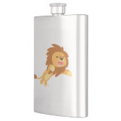 Cute Joyful Cartoon Lion Classic Flask Heupfles (Links)