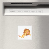 Cute Joyful Cartoon Lion Magnet (Insitu (Vaatwasser))