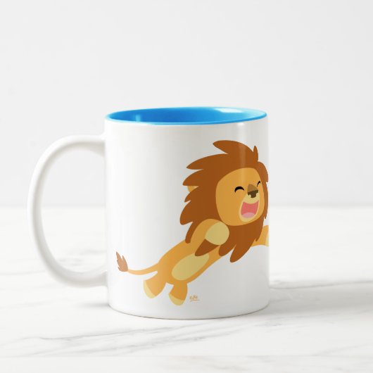 Cute Joyful Cartoon Lion Mok (Links)