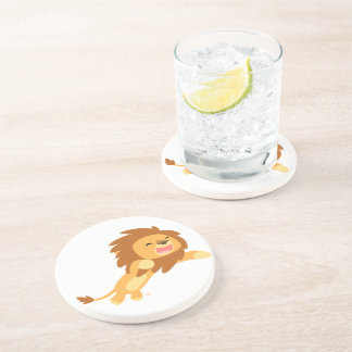 Cute Joyful Cartoon Lion Onderzetter