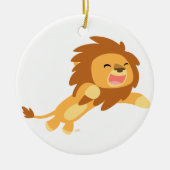 Cute Joyful Cartoon Lion Ornament (Voorkant)