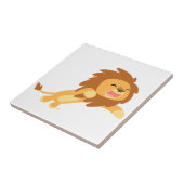 Cute Joyful Cartoon Lion Tegel Tegeltje (Zijkant)
