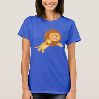 Cute Joyful Cartoon Lion Women T shirt