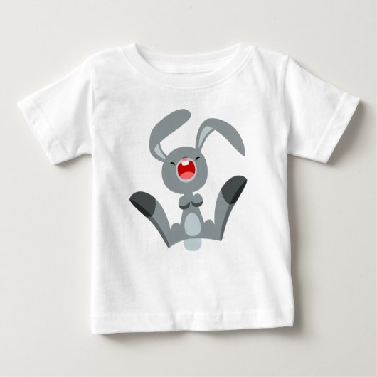 Cute Joyful Cartoon Rabbit Baby T-Shirt (Voorkant)