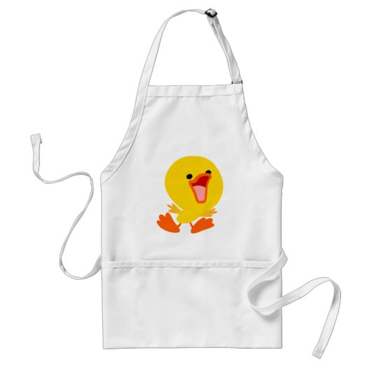 Cute Joyous Cartoon Ducking Apron Standaard Schort (Voorkant)