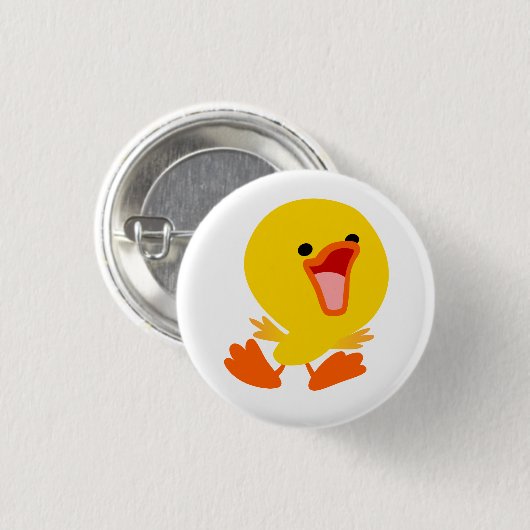 Cute Joyous Cartoon Ducking Button Badge (Voorkant /achterkant)