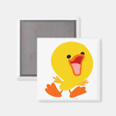 Cute Joyous Cartoon Ducking Magnet (Voorkant / Achterkant)