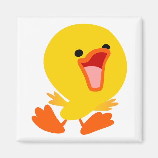 Cute Joyous Cartoon Ducking Magnet (Voorkant)