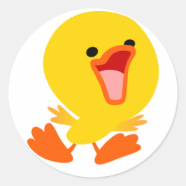 Cute Joyous Cartoon Ducking Sticker