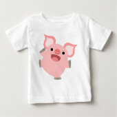 Cute Joyous Cartoon Pig Baby T-Shirt (Voorkant)