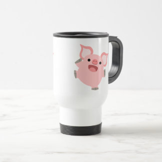 Cute Joyous Cartoon Pig Commuter Mok