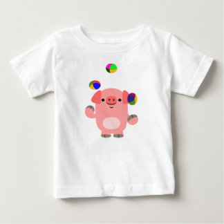 Cute Juggling Cartoon Pig Baby T-Shirt